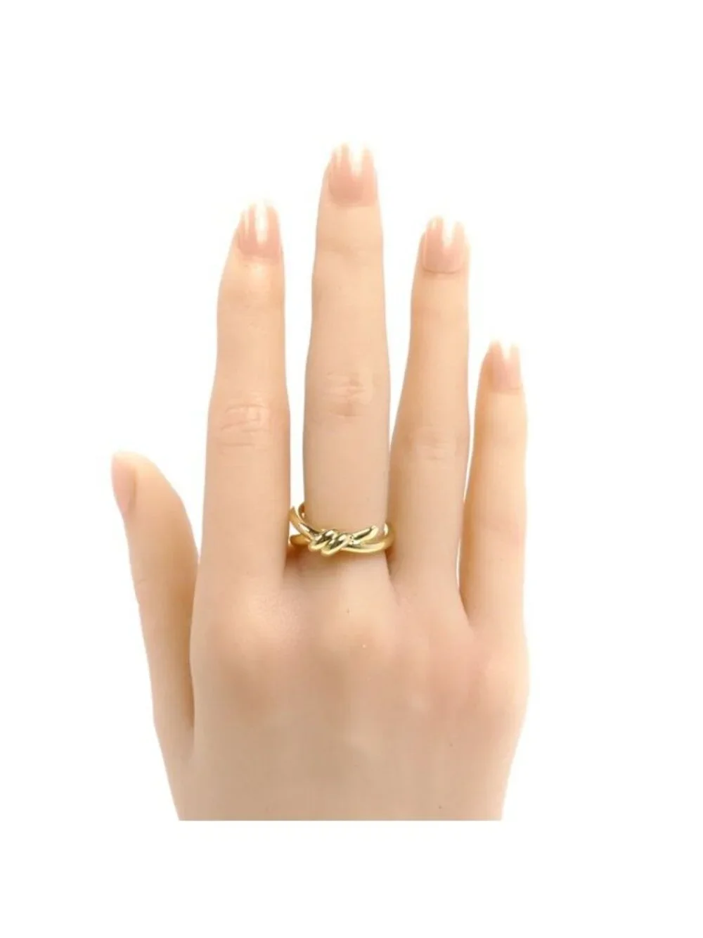 Tiffany & Co 18k Yellow Gold Knot Double Low Ring